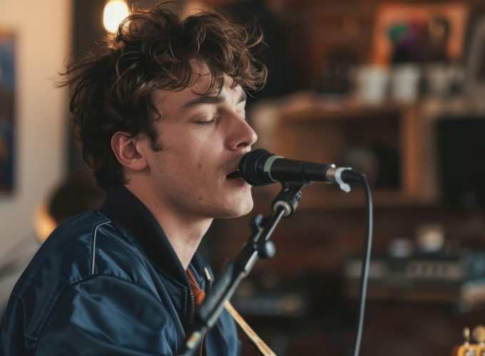 Young Man Singing